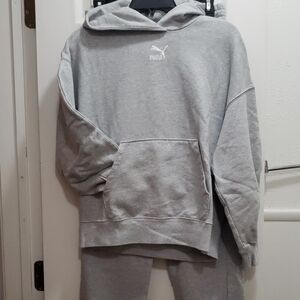 Puma 2pc Light Gray  Hoodie And pants